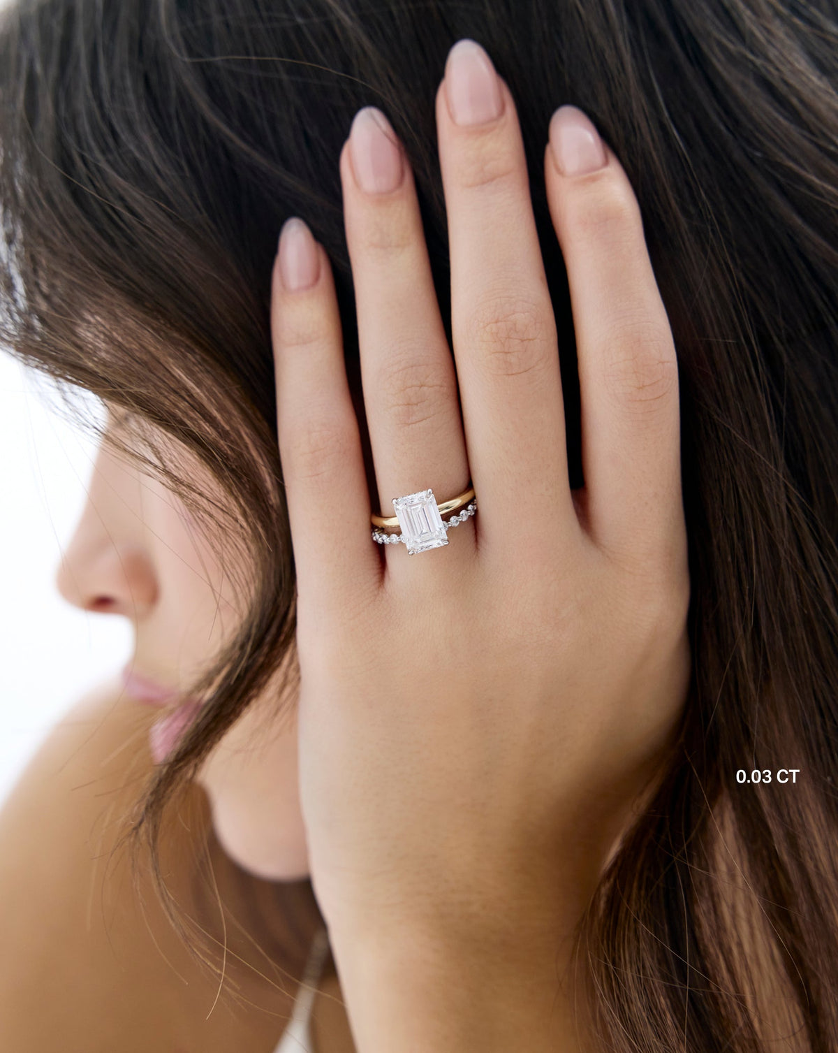 Single Prong Lab Diamond Band