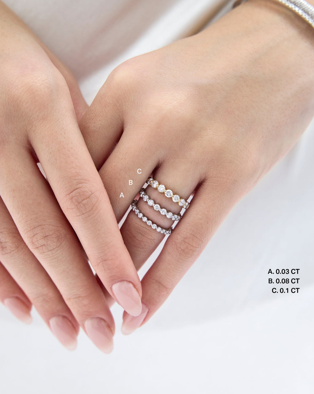Single Prong Lab Diamond Band