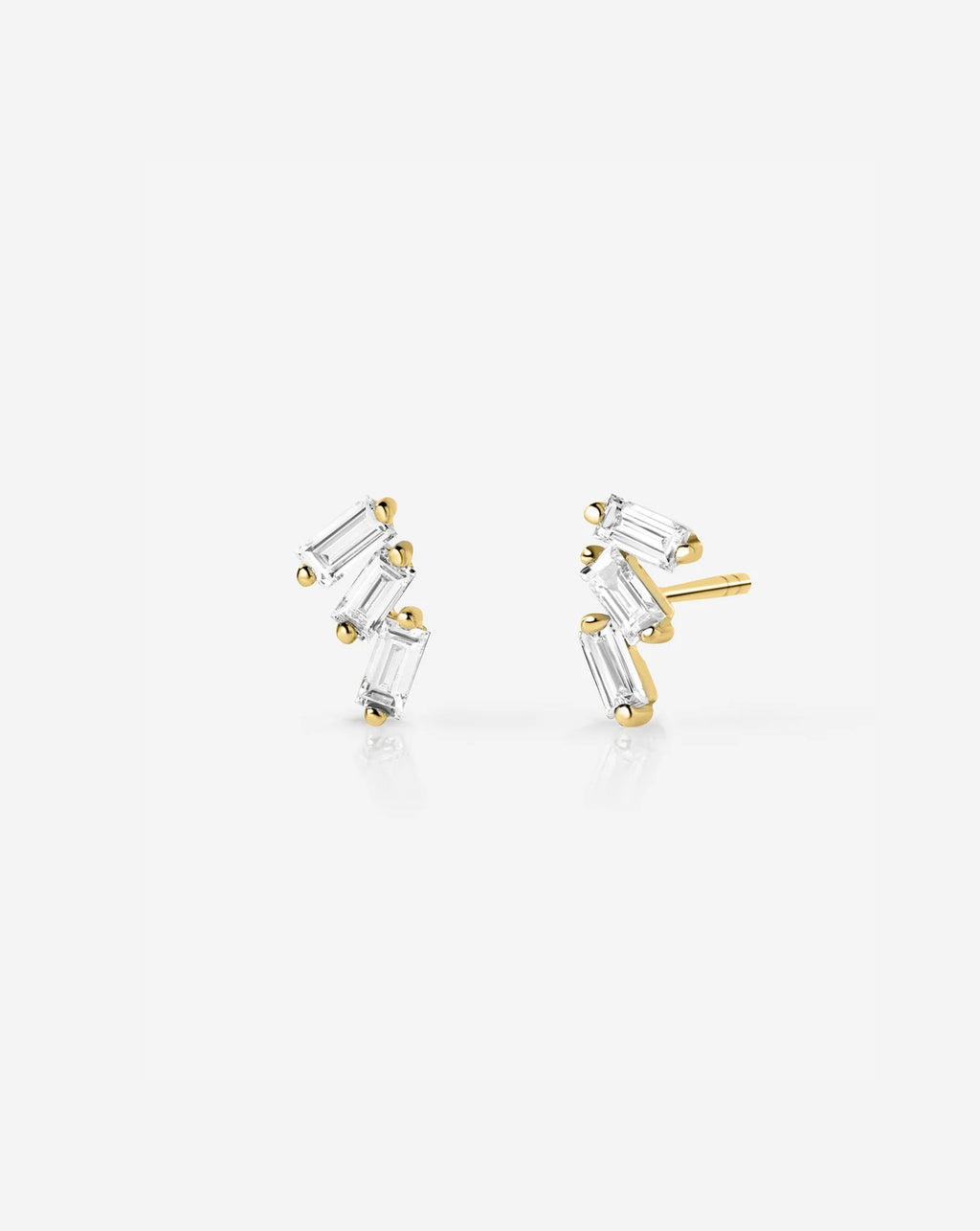 Triple Baguette Lab Diamond Studs
