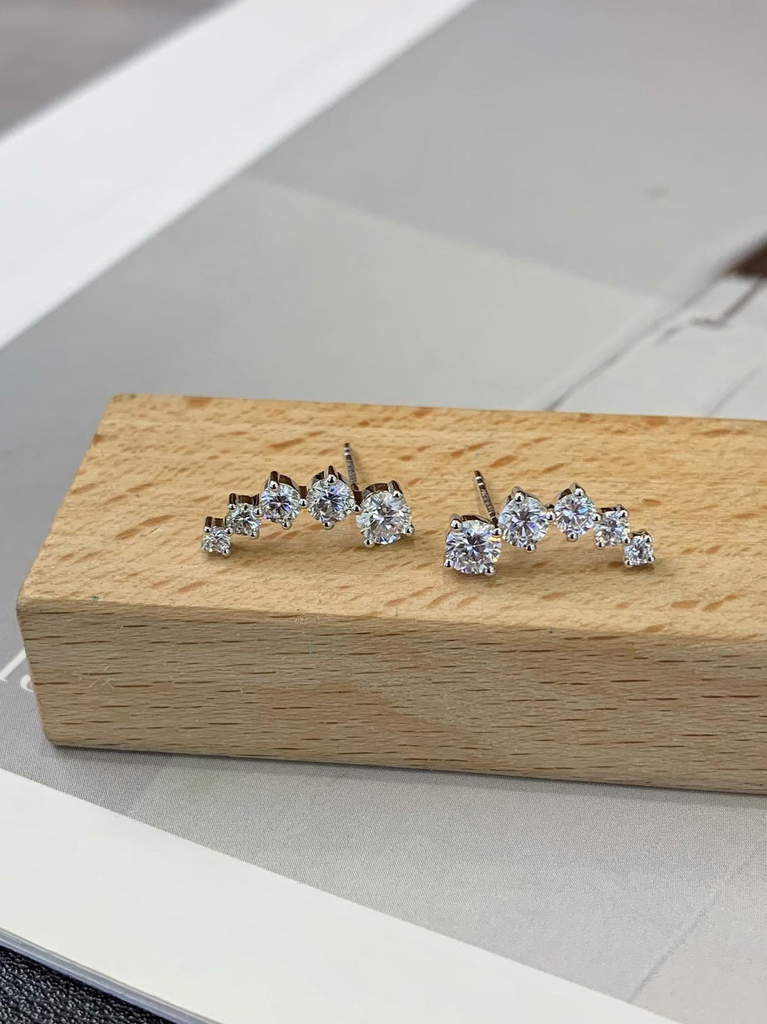 All Eyes Up Here Lab Diamond Climber Earrings