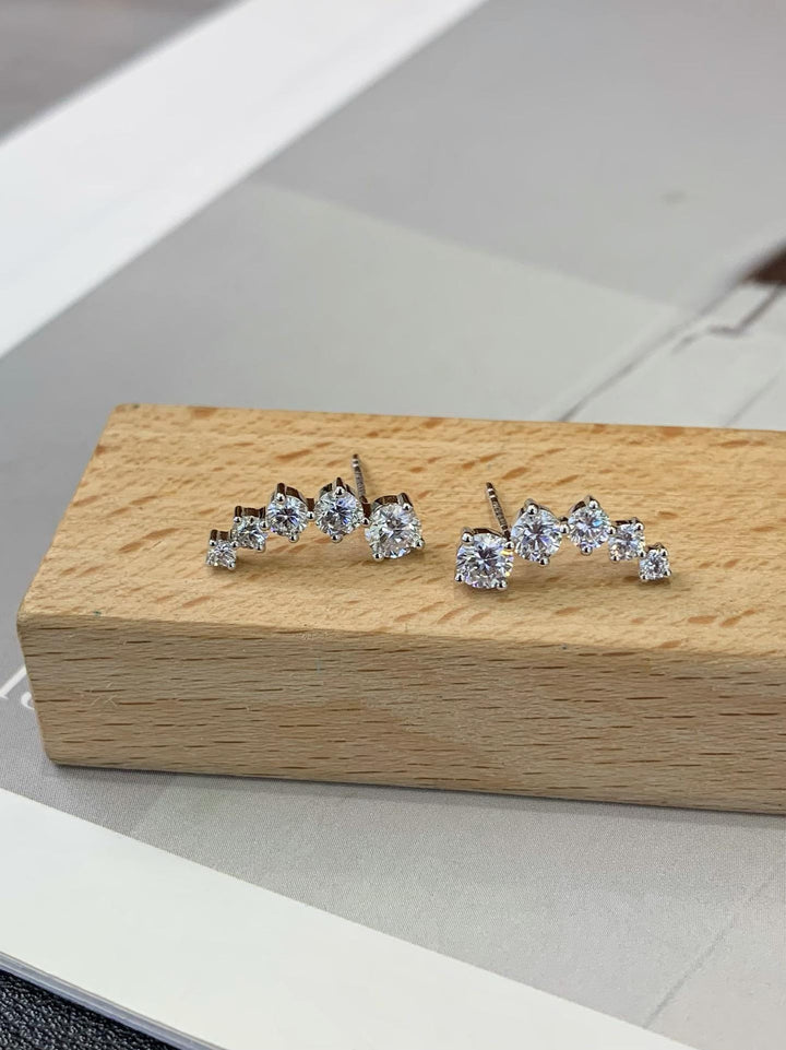 All Eyes Up Here Lab Diamond Climber Earrings