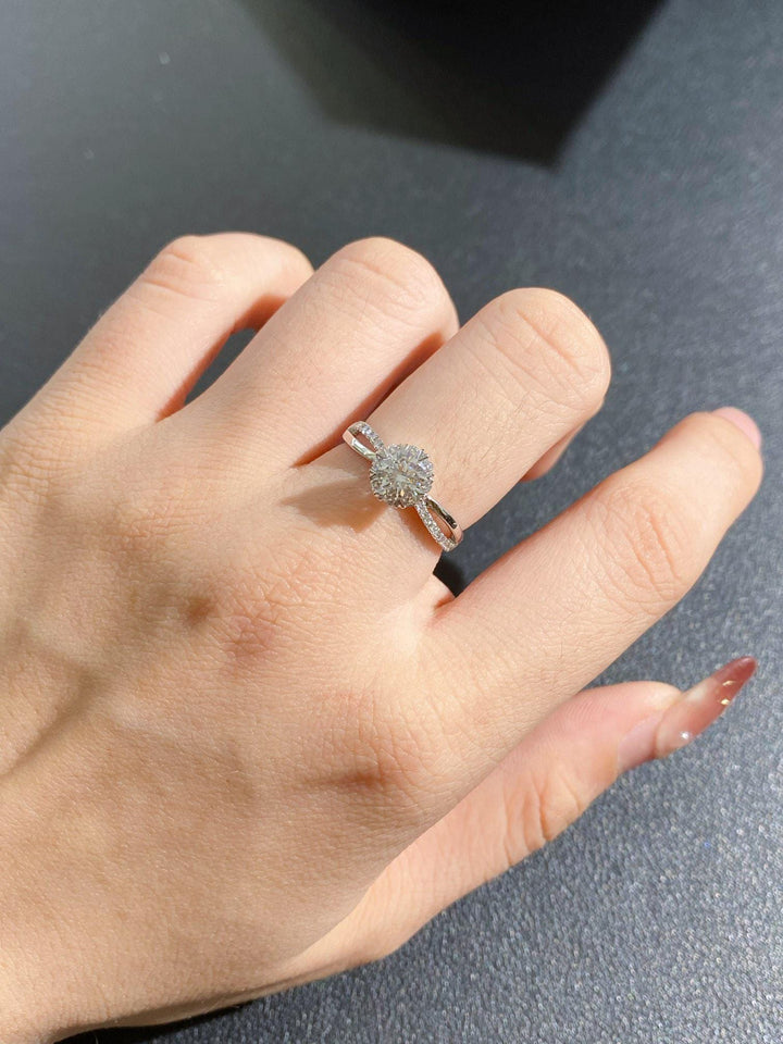 Forever Starts Here Round Halo Diamond Ring