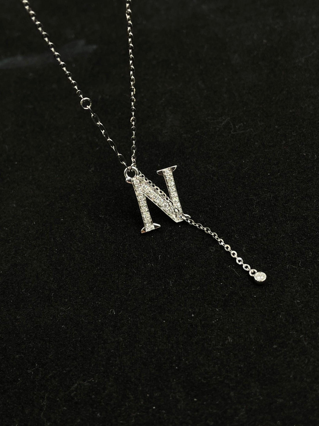 Impossible to Look Away Diamond Lariat Initial Necklace