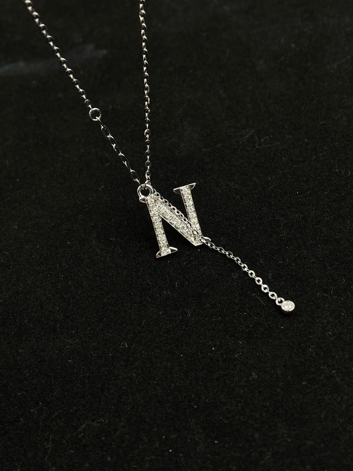 Impossible to Look Away Diamond Lariat Initial Necklace