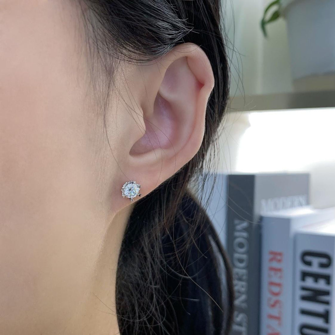 Light You Can Wear Marquise Diamond Studs
