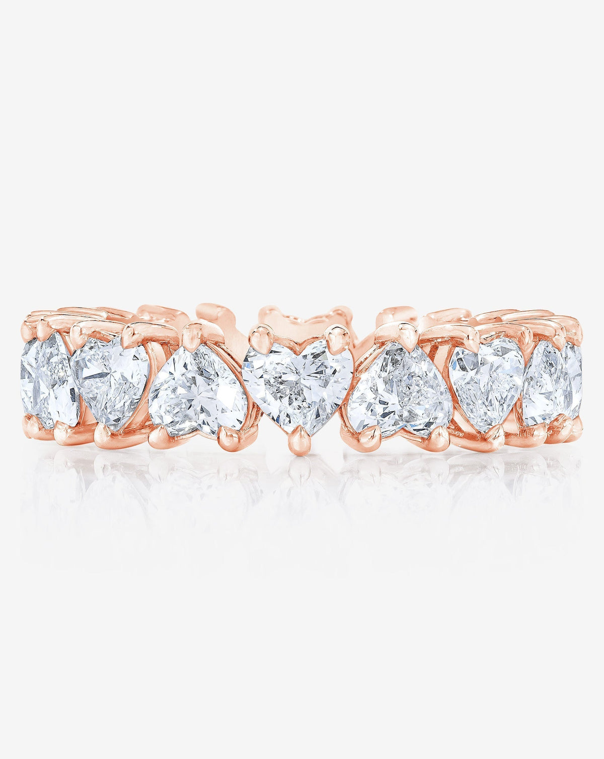 Lab Diamond Heart Eternity Band