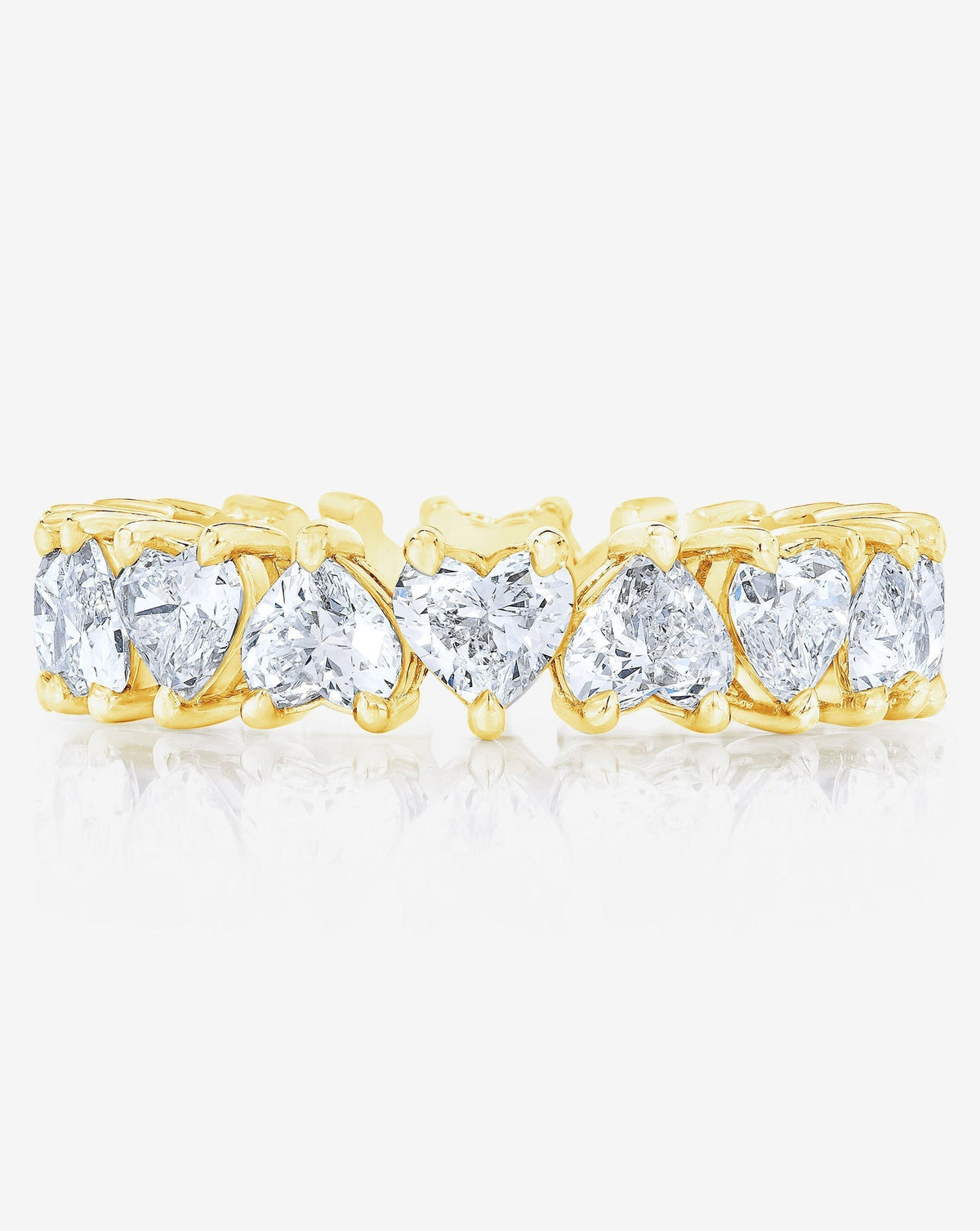 Lab Diamond Heart Eternity Band