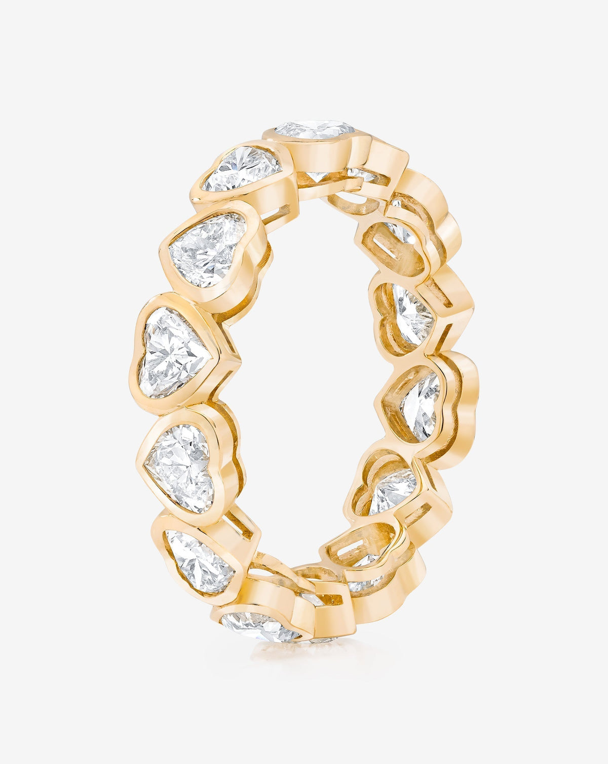 Heart Bezel Eternity Band