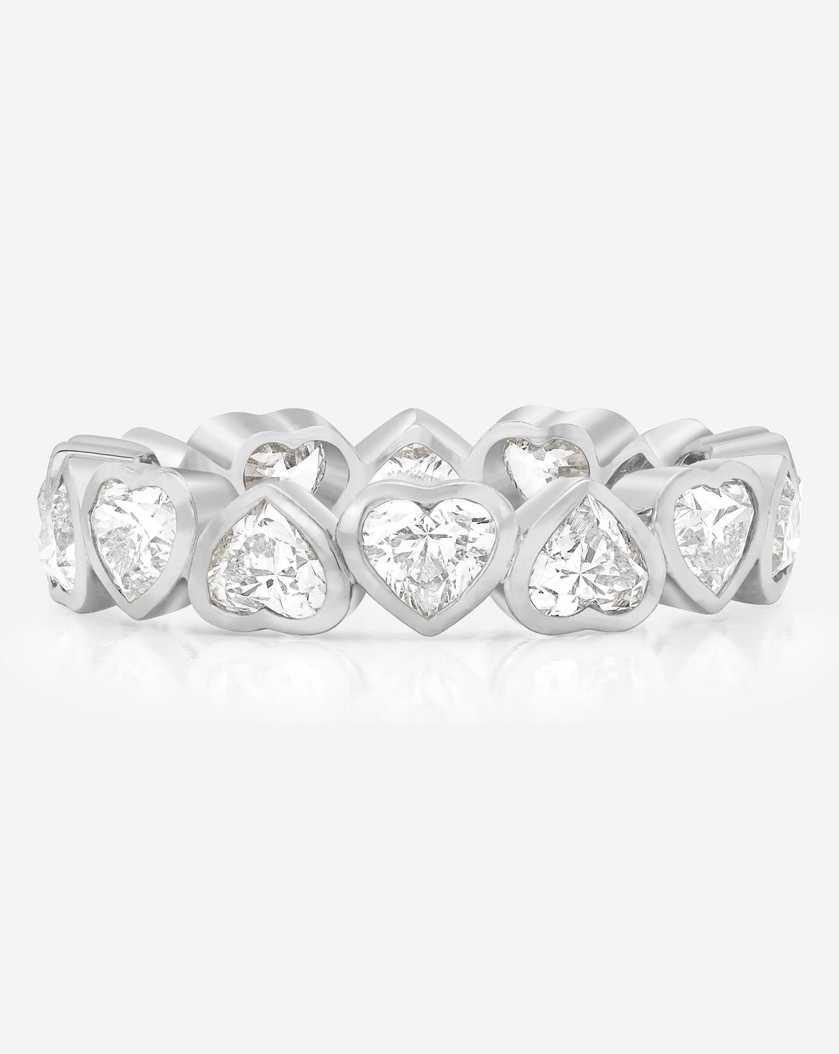 Heart Bezel Eternity Band