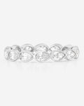 Lab Diamond Sideways Pear Bezel Eternity Band