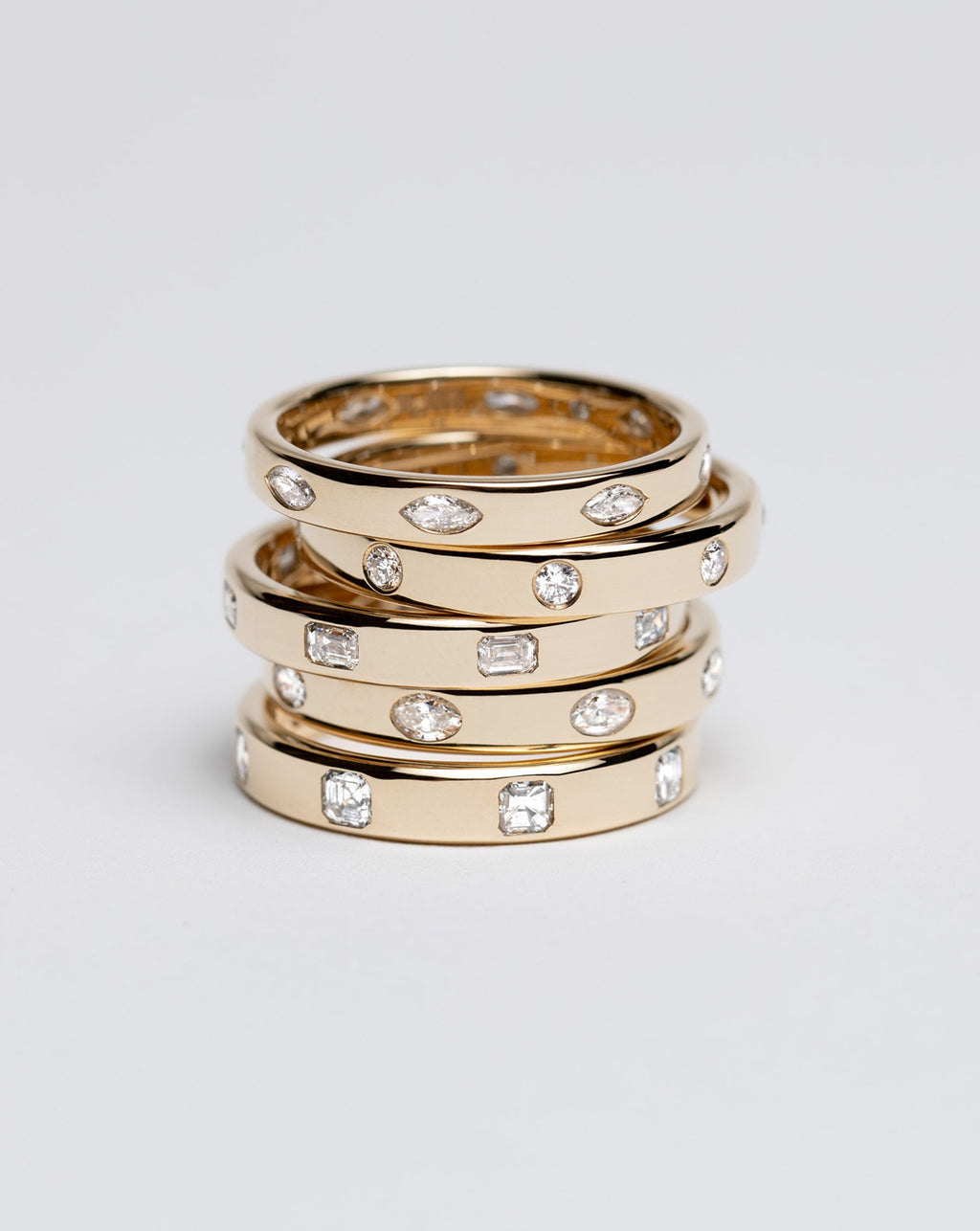Round Luxe Inlay Eternity Band