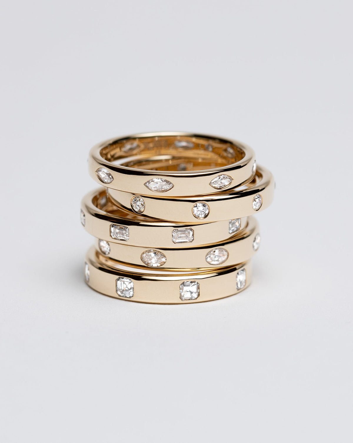 Round Luxe Inlay Eternity Band