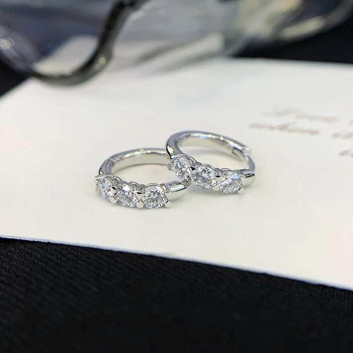 All Eyes Up Here Diamond Huggie Earrings