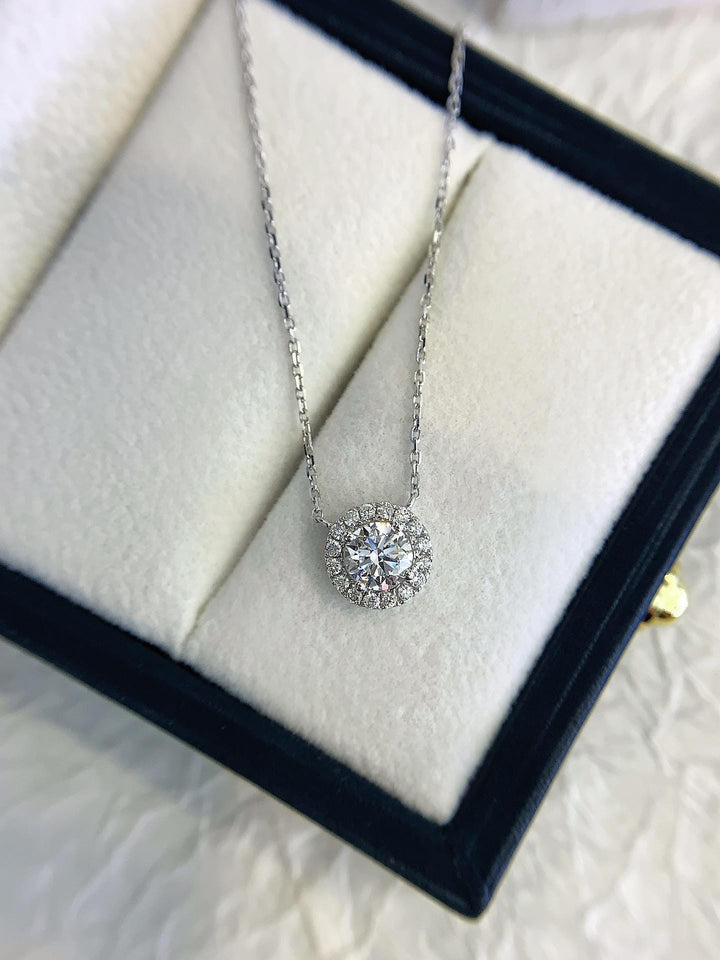 Impossible to Look Away Diamond Halo Pendant