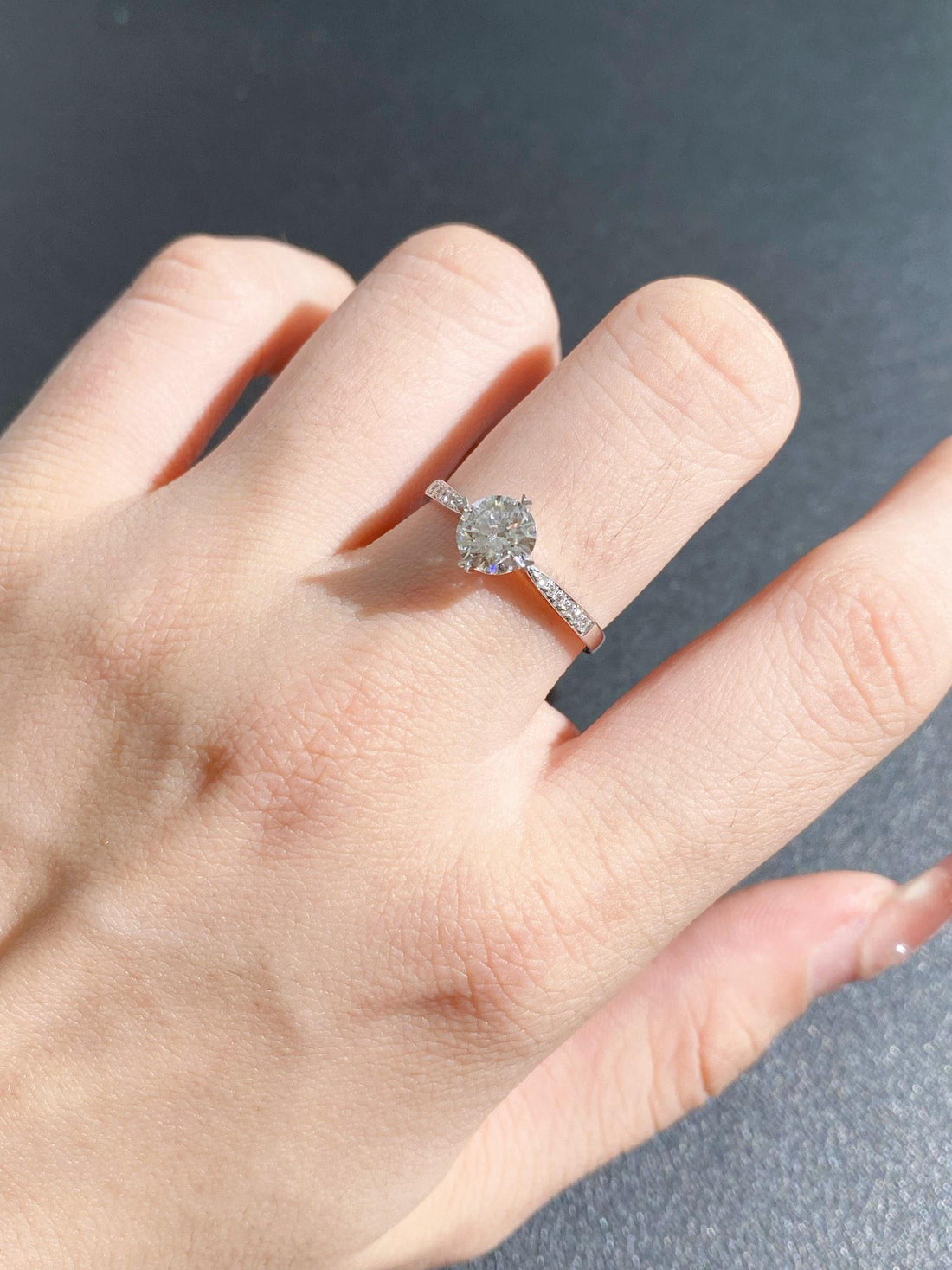 Impossible to Ignore Round Moissanite Solitaire