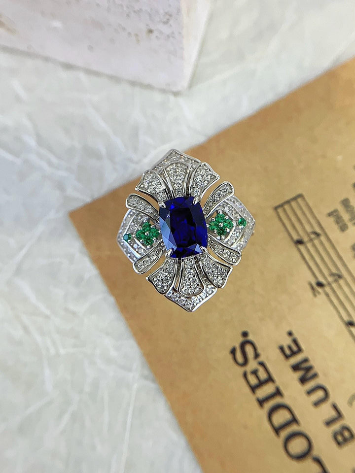 Forever Starts Here Art Deco Sapphire Ring
