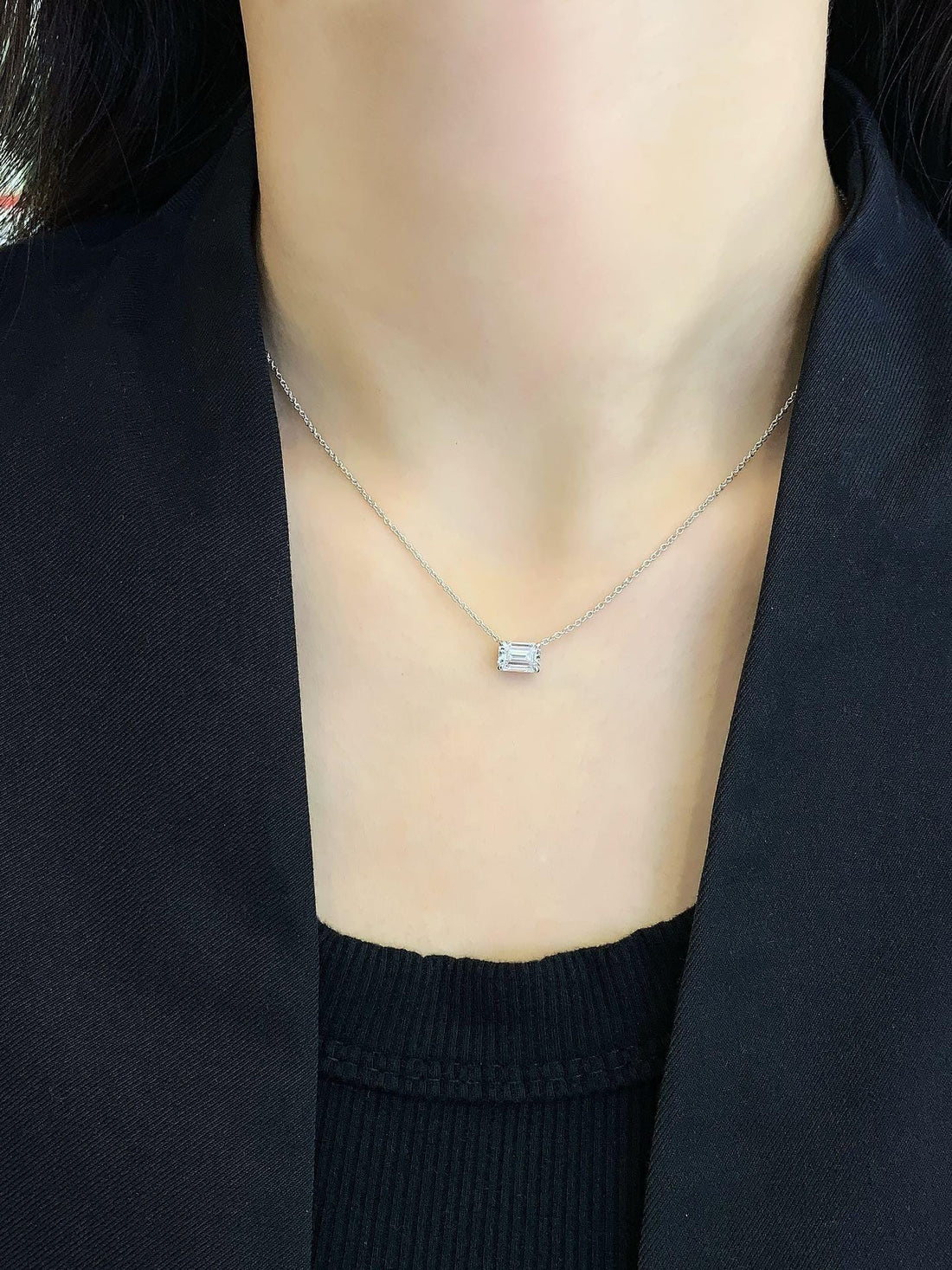 Impossible to Look Away Princess Diamond Solitaire Pendant
