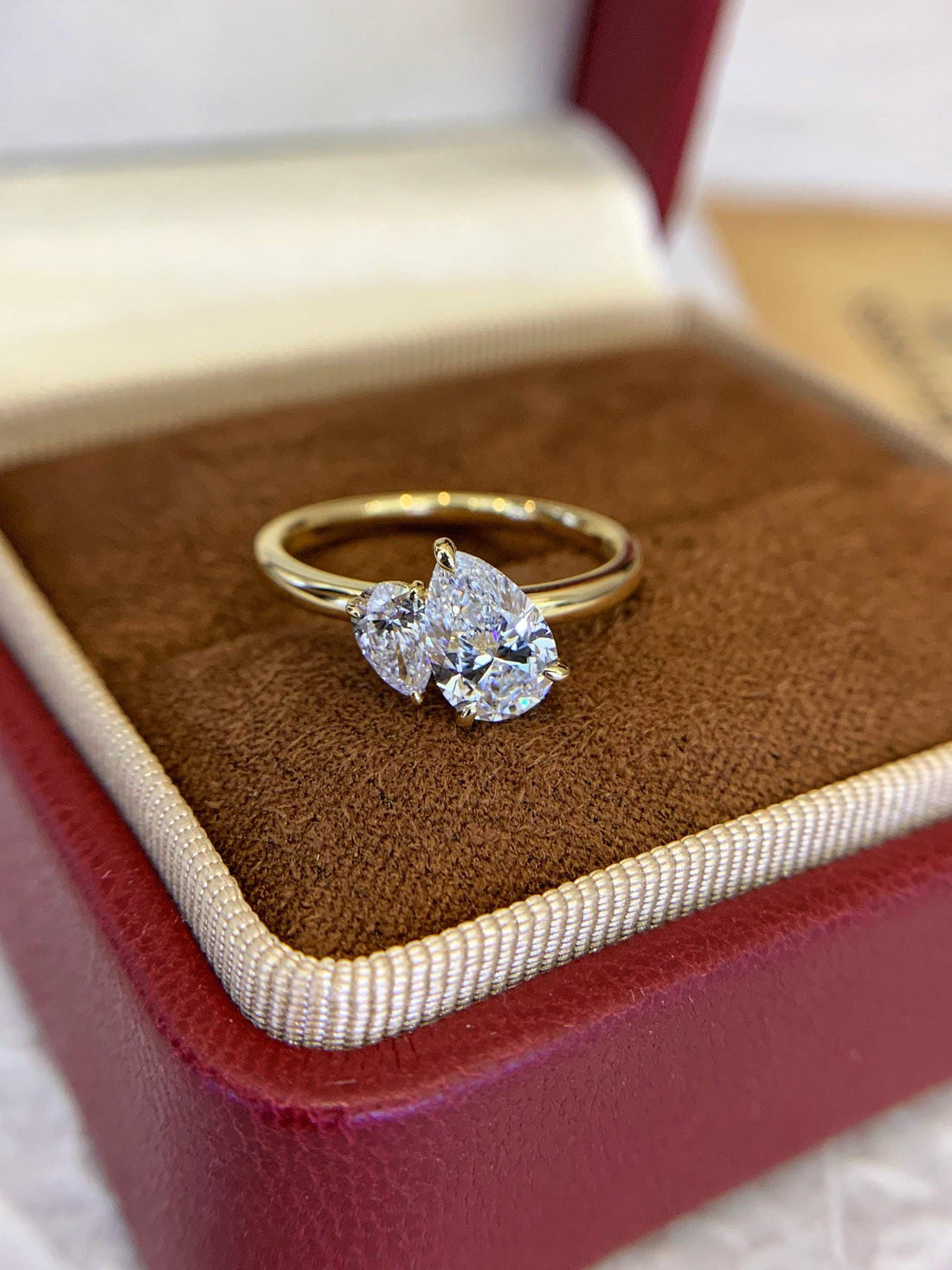 Forever Starts Here Toi et Moi Pear & Marquise Ring