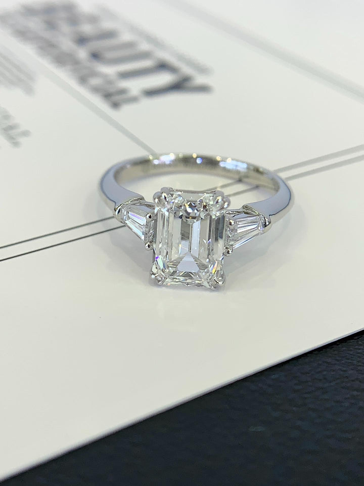 The Ring They'll Ask About Emerald Cut with Baguette Sides