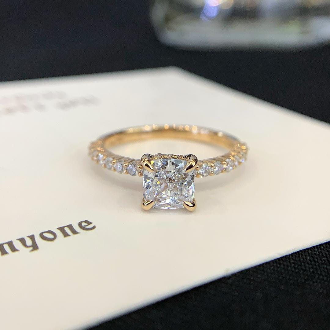 Soft Light, Lasting Brilliance Cushion Cut Ring