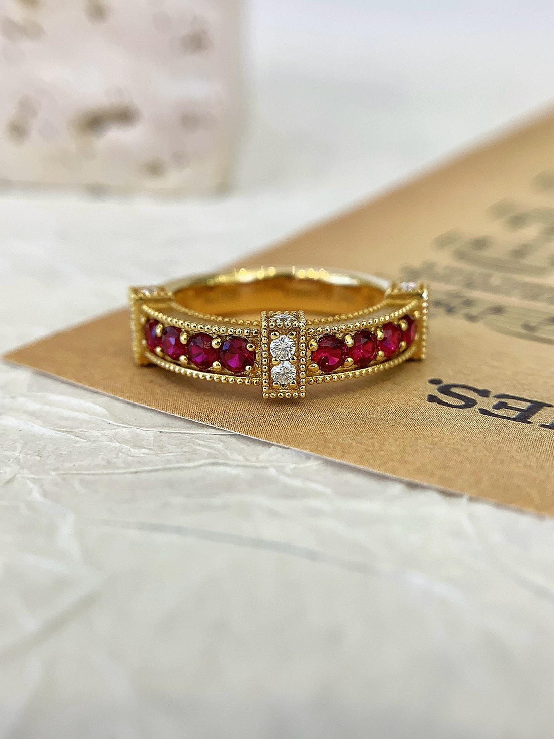 The Ring They'll Ask About Vintage Ruby & Diamond Band