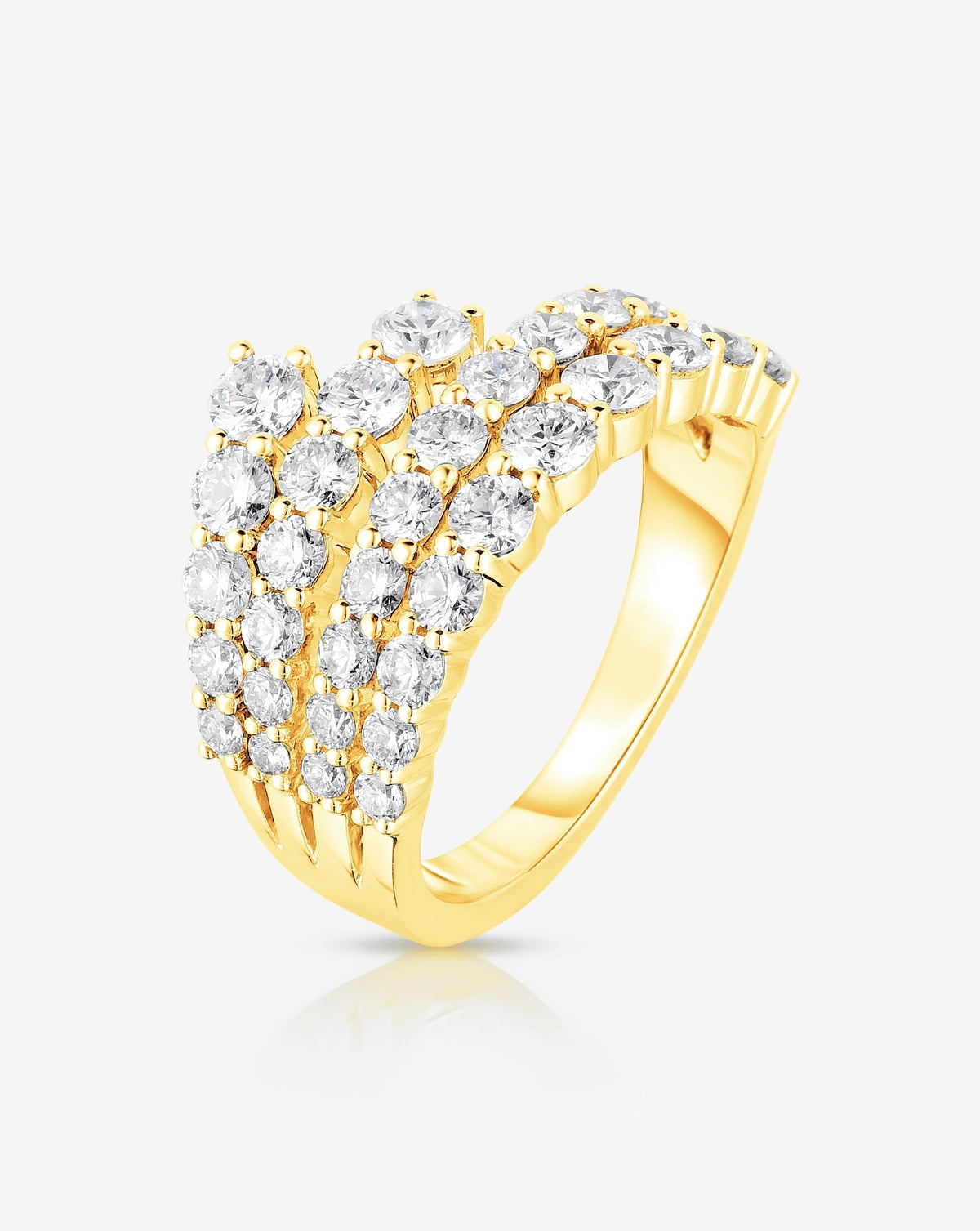 Fanned Diamond Statement Ring